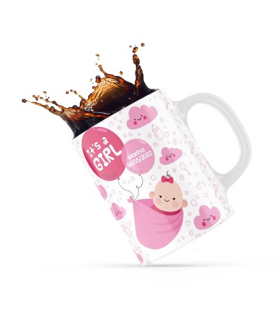 Κεραμική κούπα 330ml δώρο για Νεογέννητα It's A Girl