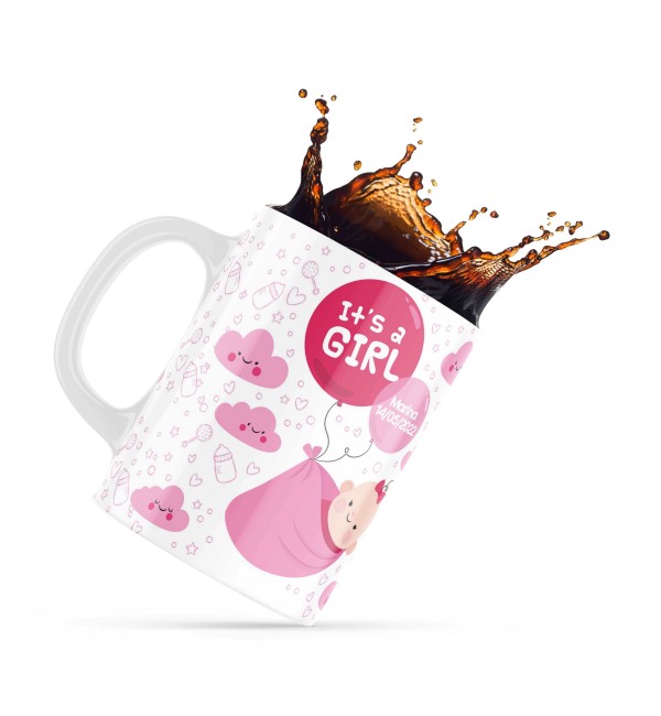 Κεραμική κούπα 330ml δώρο για Νεογέννητα It's A Girl Κεραμική κούπα 330ml δώρο για Νεογέννητα It's A Girl