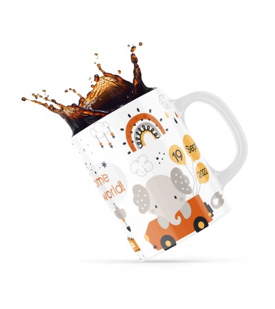 Κεραμική κούπα 330ml δώρο για Νεογέννητα Welcome To Our World