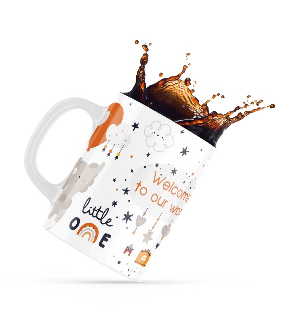 Κεραμική κούπα 330ml δώρο για Νεογέννητα Welcome To Our World Κεραμική κούπα 330ml δώρο για Νεογέννητα Welcome To Our World