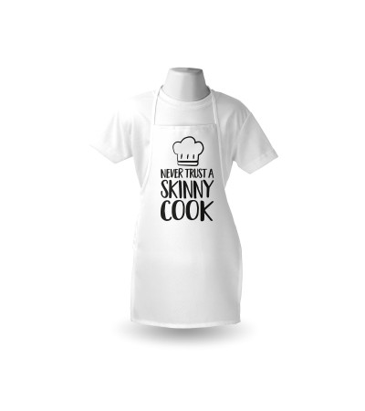 Υφασμάτινη Ποδιά Never Trust A Skinny Cook