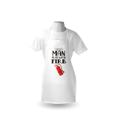 Υφασμάτινη Ποδιά Real Man Play With Fire