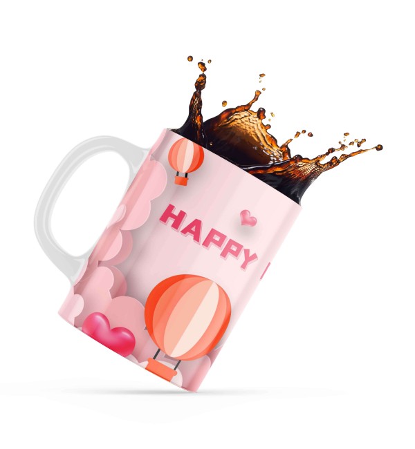 Κεραμική κούπα 330ml δώρο γενεθλίων Pink