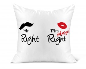 Λινό Μαξιλάρι 40Χ40cm Mrs Always Right