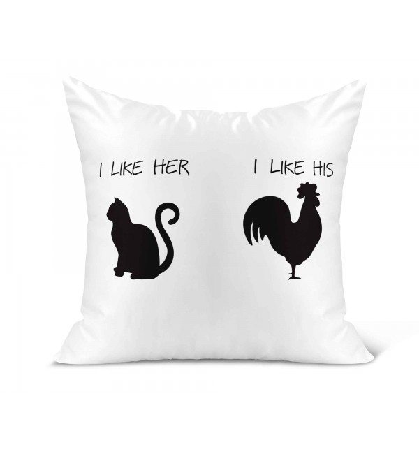 Λινό Μαξιλάρι 40Χ40cm Για Ερωτευμένους I Like Λινό Μαξιλάρι 40Χ40cm Για Ερωτευμένους I Like