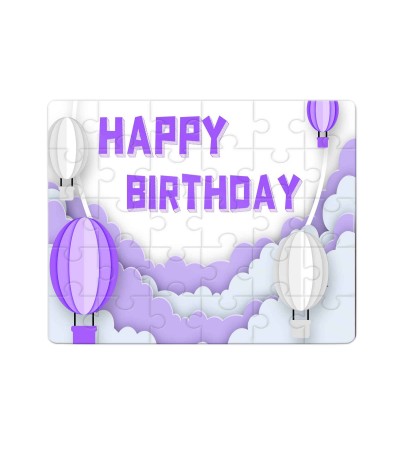 Χάρτινο Puzzle 27X20cm Happy Birthday Purple 35κομ