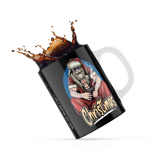 Κεραμική κούπα δώρο χριστουγέννων 330ml Gangster Santa