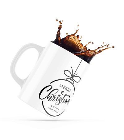 Κεραμική κούπα 330ml δώρο για τα Χριστούγεννα Merry Christmas & Happy New Year