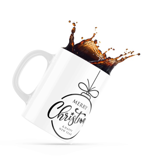 Κεραμική κούπα 330ml δώρο για τα Χριστούγεννα Merry Christmas & Happy New Year