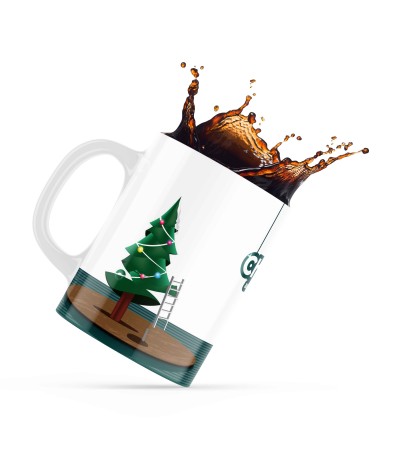 Κεραμική κούπα 330ml δώρο χριστουγέννων Green Ornament