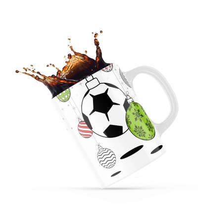 Κεραμική κούπα δώρο χριστουγέννων 330ml Football Shadow Κεραμική κούπα δώρο χριστουγέννων 330ml Football Shadow