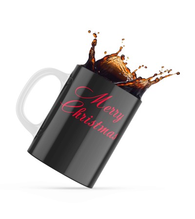 Κεραμική κούπα 330ml δώρο για τα Χριστούγεννα Black Gift