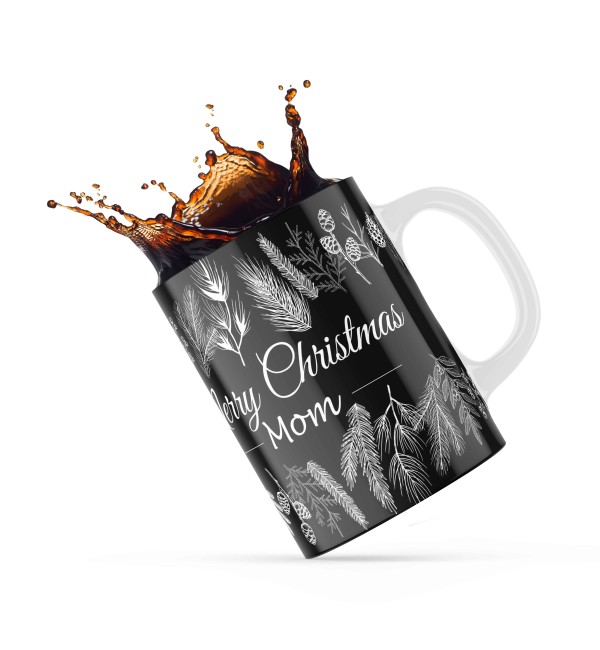 Κεραμική κούπα 330ml δώρο για τον Μπαμπά & την Μαμ΄΄α Merry Christmas Mom