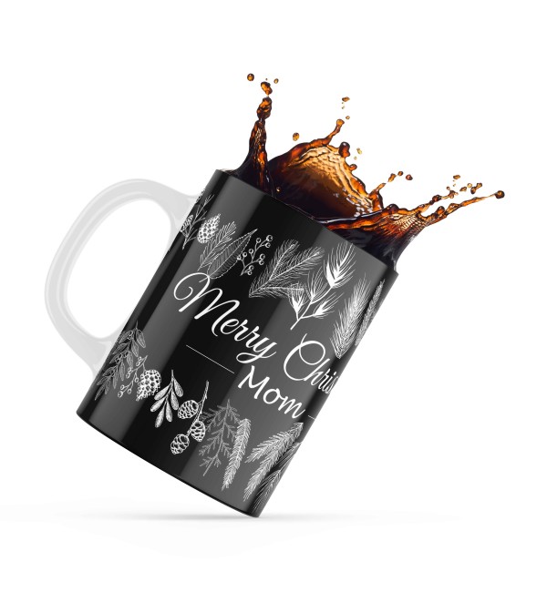 Κεραμική κούπα 330ml δώρο για τον Μπαμπά & την Μαμ΄΄α Merry Christmas Mom