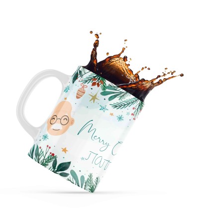 Κεραμική κούπα 330ml δώρο για τον Παππού & την Γιαγιά Merry Christmas Best Grandpa