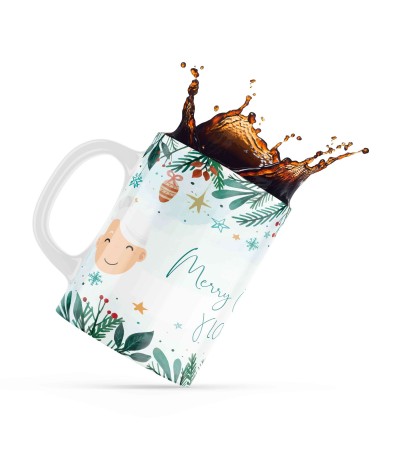 Κεραμική κούπα 330ml δώρο για τον Παππού & την Γιαγιά Merry Christmas Best Grandma