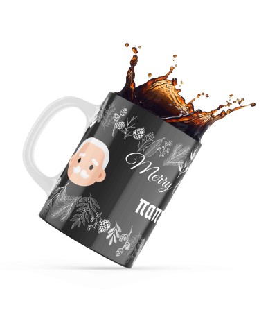 Κεραμική κούπα 330ml δώρο για τον Παππού & την Γιαγιά Merry Christmas Best Grandpa