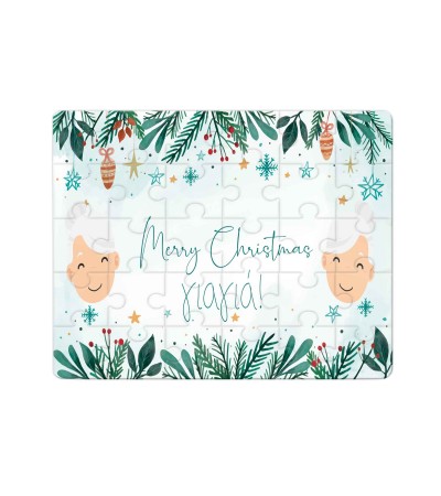 Χάρτινο Puzzle 27X20cm Για τον Παππού & Την Γιαγιά Merry Christmas Γιαγιά