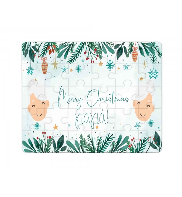 Χάρτινο Puzzle 27X20cm Για τον Παππού & Την Γιαγιά Merry Christmas Γιαγιά