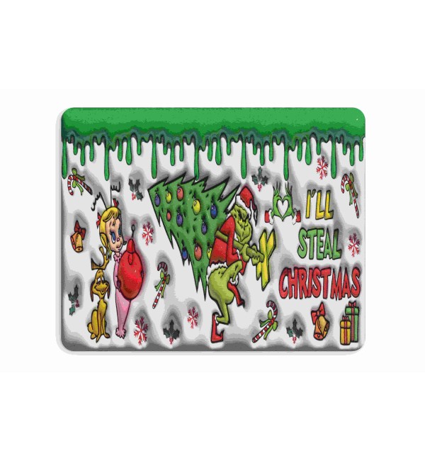 Υφασμάτινο Mouse Pad 18X23cm Δώρο για τα Χριστούγεννα Grinch Christmas