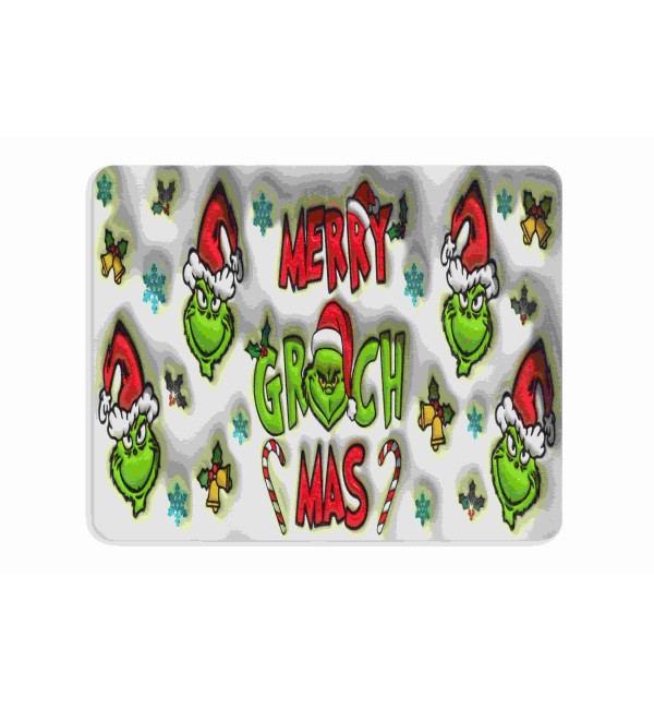 Υφασμάτινο Mouse Pad 18X23cm Δώρο για τα Χριστούγεννα Merry Grinchmas Christmas