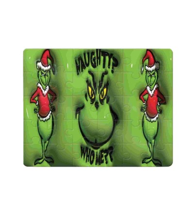 Χάρτινο Puzzle 27X20cm Christmas Green Grinch 35κομ