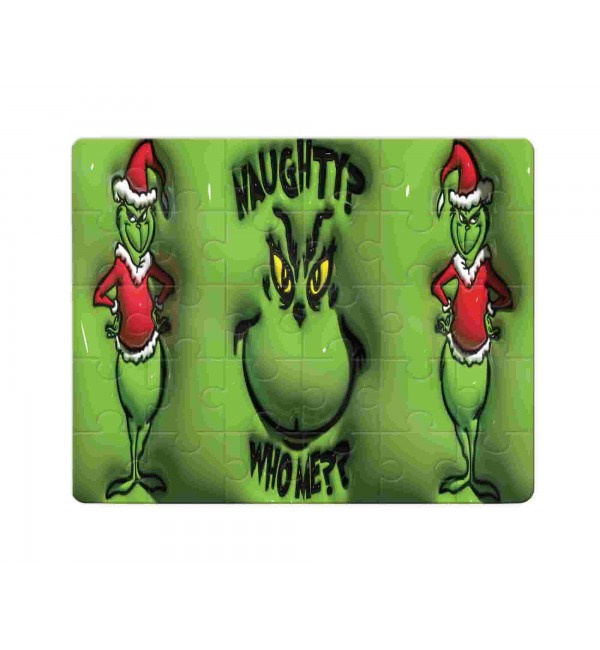 Χάρτινο Puzzle 27X20cm Christmas Green Grinch 35κομ