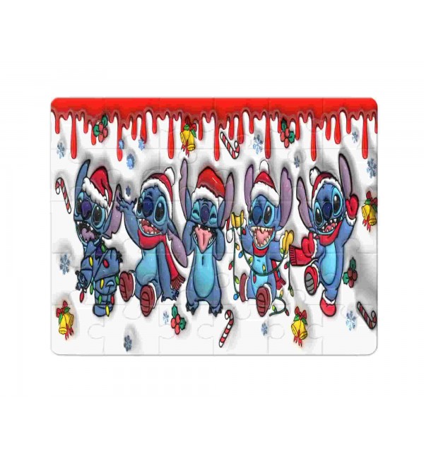 Χάρτινο Puzzle 27X20cm Christmas Happy Stitch 35κομ