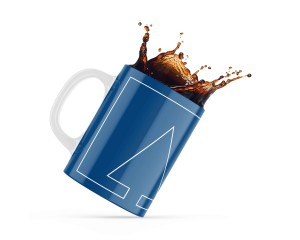 Κεραμική κούπα 330ml δώρο για την Πρωτοχρονιά New Year Blue