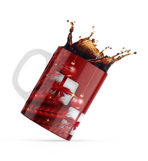 Κεραμική κούπα 330ml δώρο χριστουγέννων Red Gift