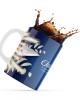 Κεραμική κούπα 330ml δώρο για τα Χριστούγεννα Blue Flowers