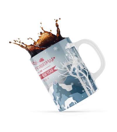 Κεραμική κούπα 330ml δώρο χριστουγέννων Reindeer  Κεραμική κούπα 330ml δώρο χριστουγέννων Reindeer