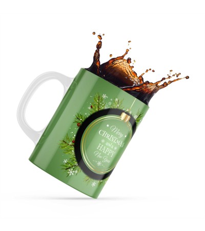 Κεραμική κούπα 330ml δώρο χριστουγέννων Green Ornament