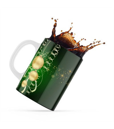 Κεραμική κούπα 330ml δώρο χριστουγέννων Green Wish