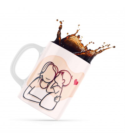 Κεραμική κούπα 330ml δώρο για την Μαμά Best Mom Pink