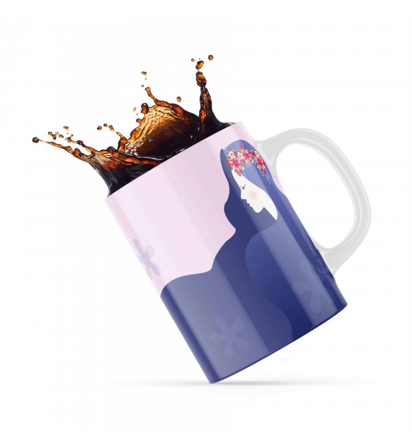 Κεραμική κούπα 330ml δώρο για την Νονά Best Godmother Purple