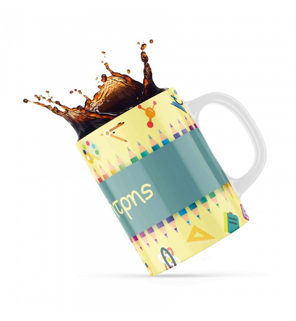 Κεραμική κούπα 330ml δώρο για τoν Δάσκαλο & την Δασκάλα Όνομα