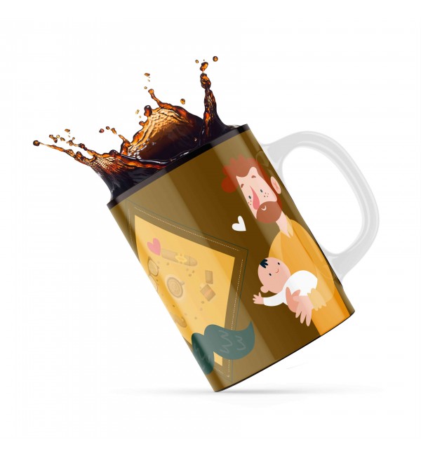 Κεραμική κούπα 330ml δώρο χριστουγέννων για τον Νονό & την Νονά Best Godfather