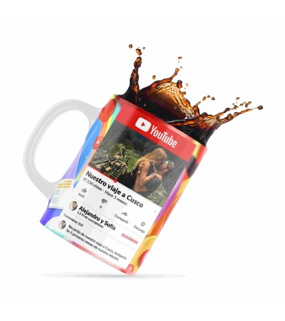 Κεραμική κούπα 330ml Με Προσθήκη Φωτογραφίας social You tube