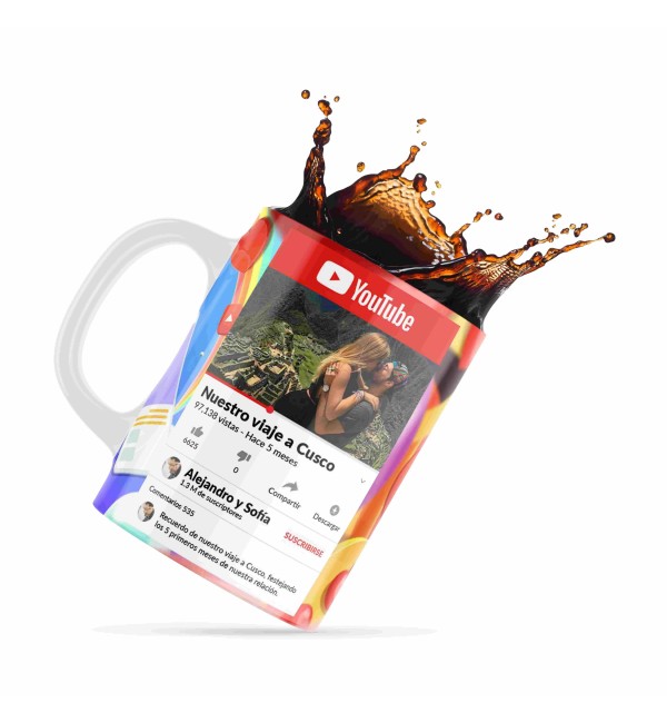 Κεραμική κούπα 330ml Με Προσθήκη Φωτογραφίας social You tube