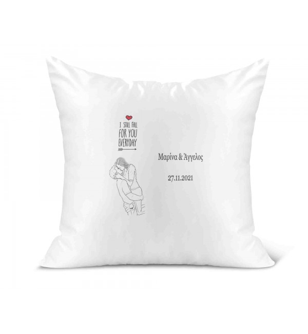 Λινό Μαξιλάρι 40Χ40cm Still love for you