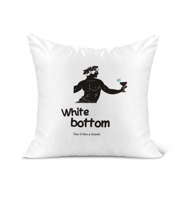 Λινό Μαξιλάρι 40Χ40cm White Botton Λινό Μαξιλάρι 40Χ40cm White Botton
