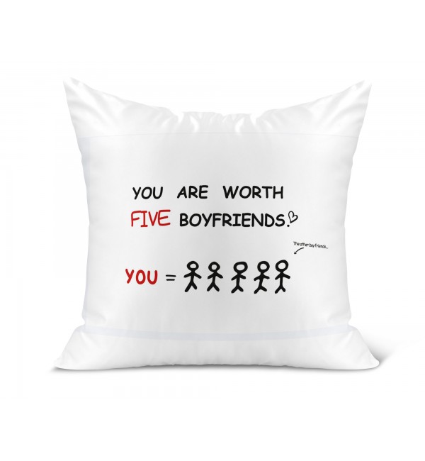 Λινό Μαξιλάρι 40Χ40cm Δώρο Για Ερωτευμένους You Are Worth