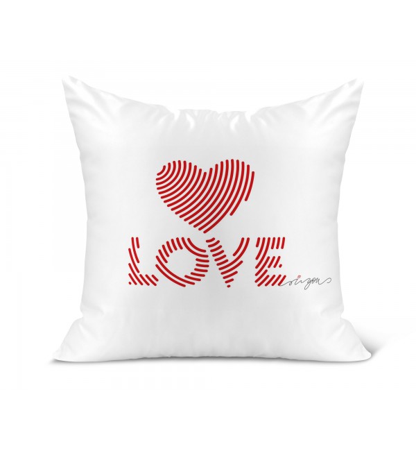 Λινό Μαξιλάρι 40Χ40cm Για Ερωτευμένους LOVE Λινό Μαξιλάρι 40Χ40cm Για Ερωτευμένους LOVE