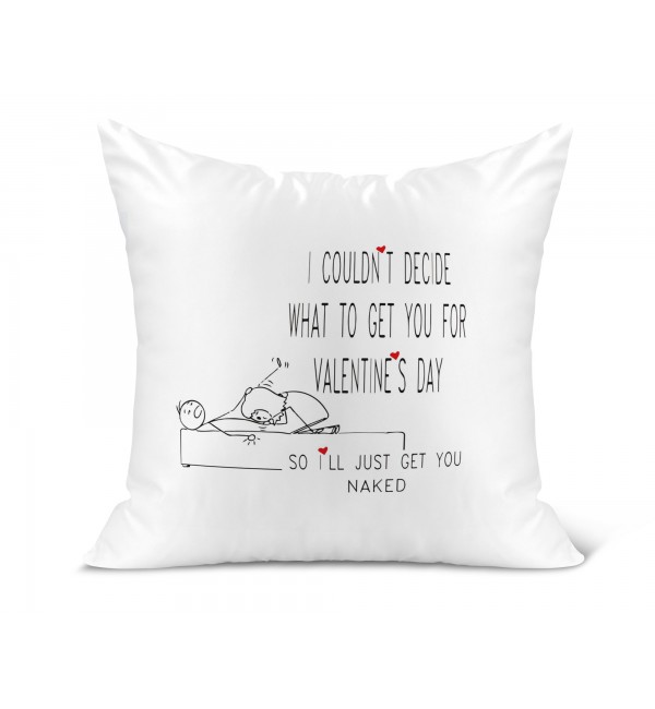 Λινό Μαξιλάρι 40Χ40cm Για Ερωτευμένους Coulnd't Dicede!
