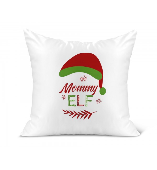 Λινό Μαξιλάρι 40Χ40cm Για Ερωτευμένους Merry Christmas Mommy Elf