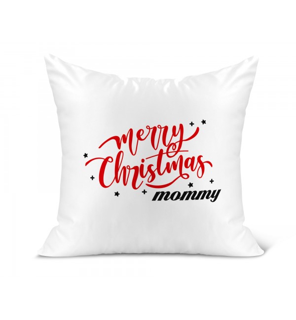 Λινό Μαξιλάρι 40Χ40cm Για Ερωτευμένους Merry Christmas Mommy