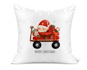 Λινό Μαξιλάρι 40Χ40cm Santa Toys