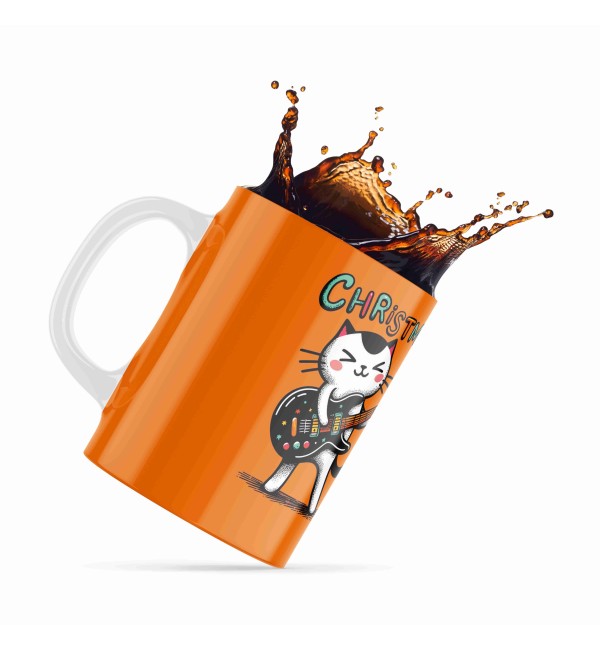 Κεραμική κούπα 330ml Christmas Pet My cat orange