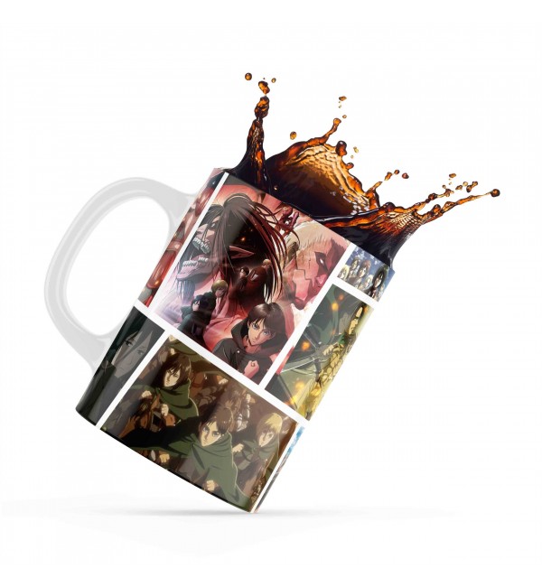 Κεραμική κούπα 330ml δώρο για ΄λάτρεις των Anime Attack On Titans